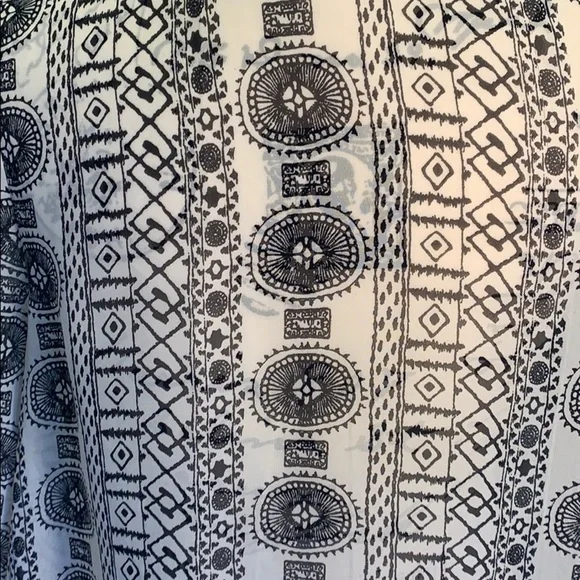 Kori America Long Sleeve Sheer Beach Top | Coverup - Picture 3 of 5